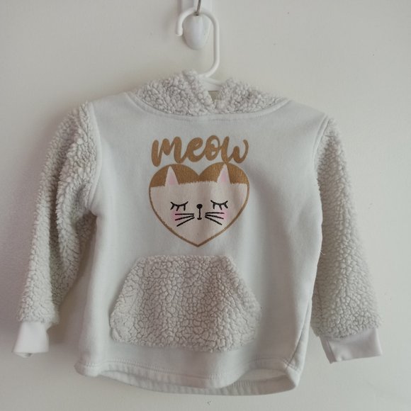 Real Love Pullover White Kitten Hoodie For 24 months - Picture 1 of 5